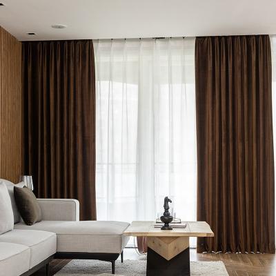 China Shading and Decoration Home to Inquiry Price Velvet Gray Ready Made Curtain Velvet Curtain Fabric for Living Room Bedroom Kitchen with Factory Price for sale