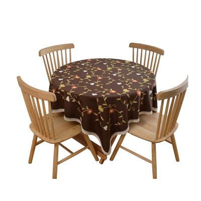 China NEW ORIGINAL disposable polyester round square embroidered beautiful royal flower tablecloth for kitchen table bar coffee table for sale