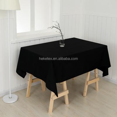 China Large Rectangular Black Waterproof Round Handblock Tablecloths For Kitchen for sale