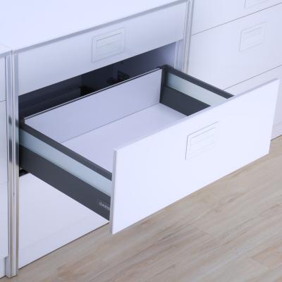 China Round Shape Modern Tandem Box System Drawer Kitchen Soft Closing Slide for sale