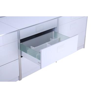 China Cabinet & Furniture& Wardrobe Reception Box 40kg Double Wall Box Tandem Kitchen Drawer Slides With Frosted Glasses for sale