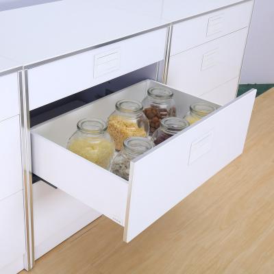 China Soft Closing System Slim Tandem Box Full Extension Damping Concealed Drawer Slide H=68mm for sale