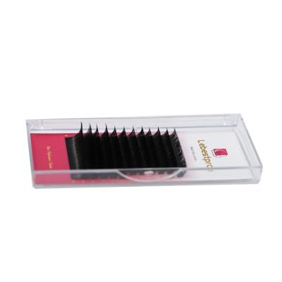 China Natural Long Eyelash Extension Supplier OEM Customized Pack Natural Deep Black Flat False Lashes Mix 8-16mm Long Lashes for sale