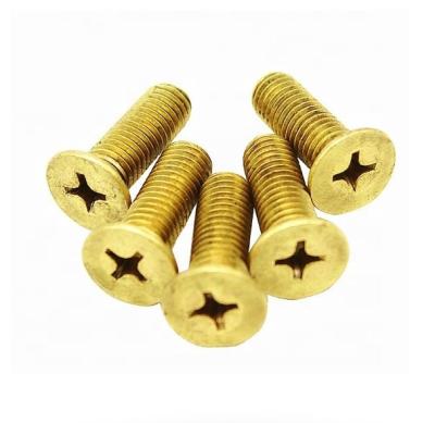 China Brass head of Philips m4 brass screws for sale