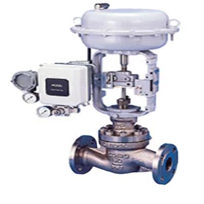 China Linear Top Guided Single Seat Globe Valve 501T Combine With Pneumatic Diaphragm 5200LA Actuator Control Valve for sale