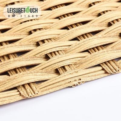 China Leisure Contact Shape Cane Webbing Weave Stick Outdoor Furniture Garden Chair Indelible Vegetable Plankton Twisted Rattan for sale