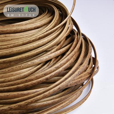 China PE Round Artificial Wicker Garden Furniture Plastic Synthetic Rattan Material Indelible Half Liter Weave for sale