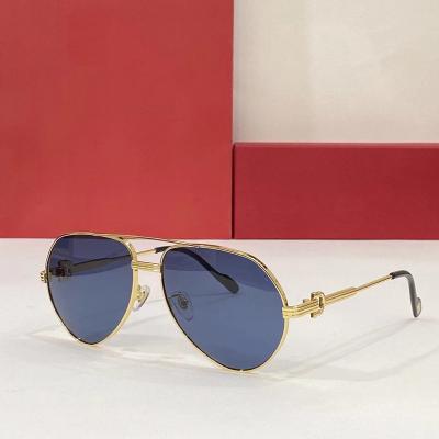 China GLASSES Trolley-i-e-r CT0348 Designer Toad Mirror Men and Women's Metal Frame Joint Fashion Driving Men's Sunglasses for sale