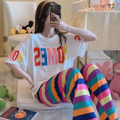 China 2021 new hot selling products women's cartoon silk pajamas summer QUICK DRY warm oversized pajamas for sale