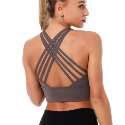 China Breathable New Beautiful Back Yoga Vest Women Gather Sports Bra Quick-drying Shockproof Vest Fitness Running Bra for sale