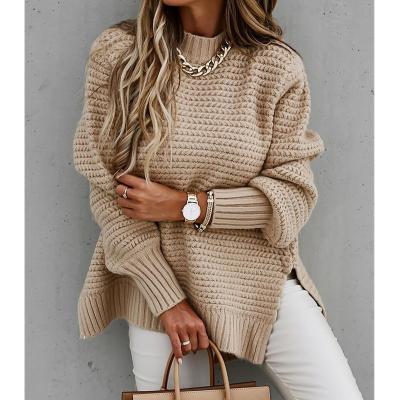 China Anti-wrinkle viable quality knit fabric sweater pullover sweater simply start stylish women sweater stampado for sale