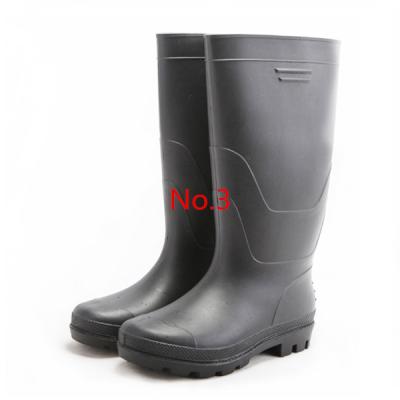 China New design trend fashion rubber boots steel toe waterproof thin work shoes boots rain safety PVC boots for sale