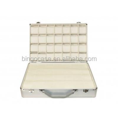 China Waterproof shockproof dustproof storage box for 56 watches in the aluminum case for sale