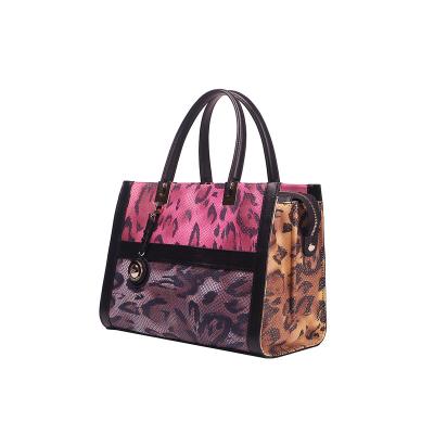 China Other hot sale square bag fashionable handbags for women leopard pattern elegant style tote bag for sale