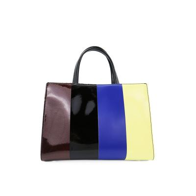 China Other designer contract color leather tote bag wholesale fashionable handbags for women ladies shopper bag for sale