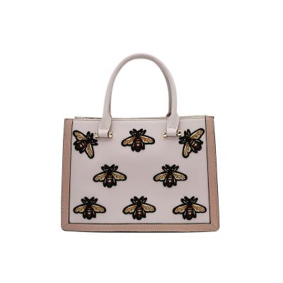 China Lady Elegant Ladies Accordion Bag Animal Embroider Fashionable Tote Bag Handbags For Casual And Business for sale