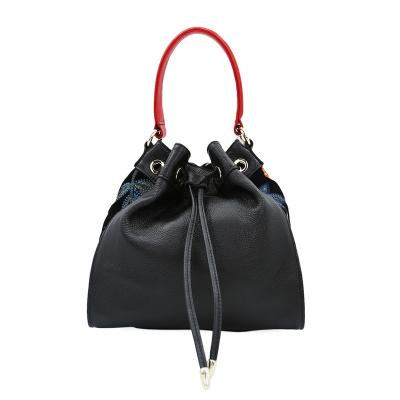 China Other new arrival stylish bucket bag for women casual leather handbags embroider to decorate bags for sale