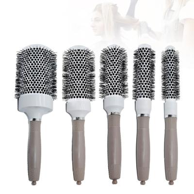 China Multifunctional Hair Brush Salon Comb Dry Hair Round Brush In 5 Sizes Professional Salon Styling Tools for sale