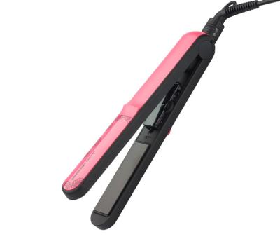 China Negative ion generator salon and lonic electric hair straightener straightener machine pink flat iron ceramic hair straightener home for sale