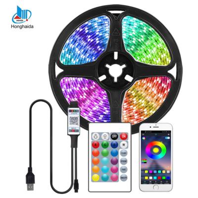 China TV 5v 5050 1m smd to 5m RGB LED TV backlight kit blutooth phone APP wireless USB control led strip light for sale