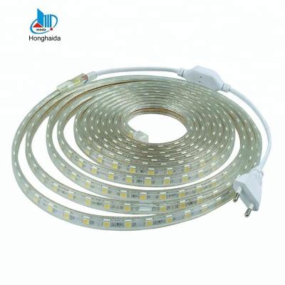 China Outdoor decoration 50m 100m high voltage 5050 220v smd led strip for sale