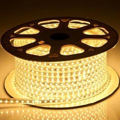 China Home hotel high power smd 5050 110 220 volt 2835 3000K warm white led strip lighting for sale