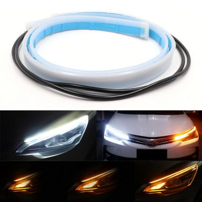 China Car decoration two color 30cm 45cm daytime running lights car decoration two color 30cm 45cm flowing drl 60cm turn signal car led strip for sale