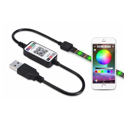 China Smart Control Lights DC 5-24V Phone APP Bluet0oth Mini USB Led Controller For 5050/2835 RGB Led Strip Light for sale