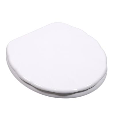 China Easy Matching Cost-Effective Slow-end Toilet Seats Angel Shield Seaside Shape Pattern Styled PU Customized Color Toilet Seat With Standard Size for sale