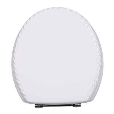 China Angel Shield Wooden Rope Molded PU Hinge Bidet Top Mounted Toilet Seat Biodegradable Children's Toilet Seats Non-Electric for sale