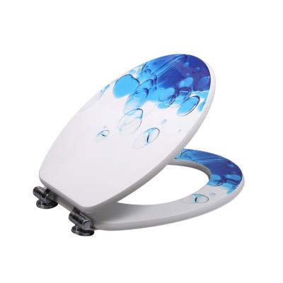 China Angel Shield Molded Wood Novelty Toilet Seats Private Custom Slow-End Blister Sanitary Ware Cheap Novelty Toilet Seats With Soft Narrow Hinges for sale