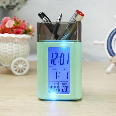 China Modern Digital Calendar Temperature Home Office Display Alarm Clock Large Classroom Penstand Clocks for sale