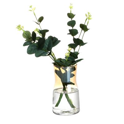 China Eco-friendly stocked ready to ship unique home decor ikebana postmodern glass vase for sale