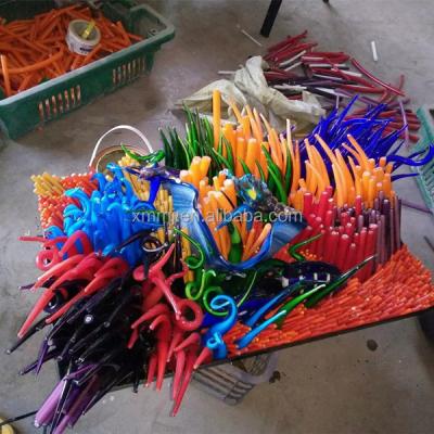 China Europe Modern Hand Blown Glass Decoration Grass Design Glass Blocks for sale