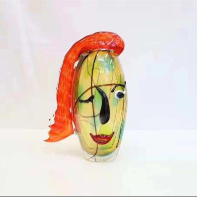 China blown glass abstract tabletop theme art Picasso Europe murano glass figurines hand made deco wholesale for sale