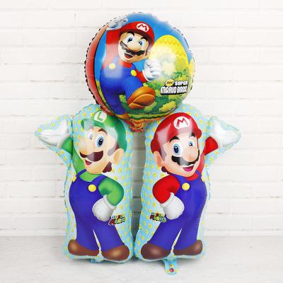 China Super Gift Toy DJTSN M Ario Helium Balloon Ma Rio Foil Balloon For Children Play Or Decoration Cartoon Balloon for sale