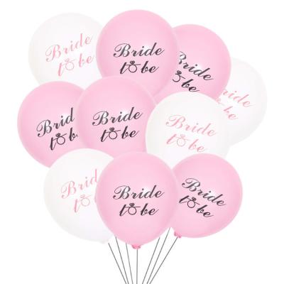 China Promotional Toy DJTSN 10inch Latex Balloon Bride To Be Letter Balloons Wedding Party Decoration Balloon for sale