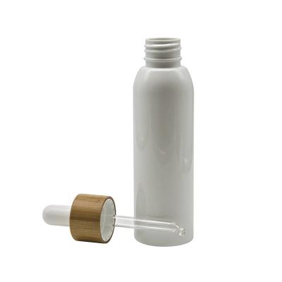 China BEAUTY PACKAGING Cosmetic Bamboo Glass Dropper 100ml Plastic Bottle for sale