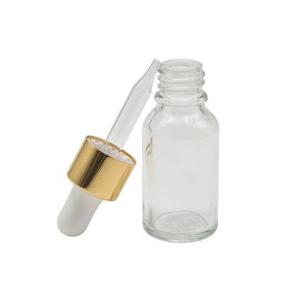 China 10ml 15ml 20ml 30ml Essential Oil Clear Essential Oil Bottle Glass Dropper Bottles for sale