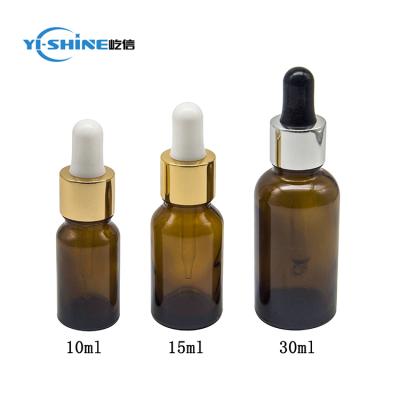 China Essential Oil 10ml 20ml 30ml Essential Oil Amber Glass Bottles With Dropper for sale