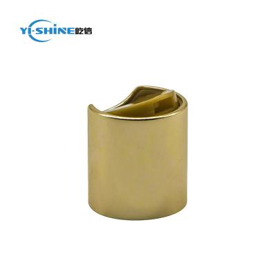 China Non Spill Golden Disc Glossy Top Cap Screw Cap for sale