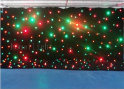 China Flexible Full Color LED Backdrop Curtain , Twinkling Star RGB LED Curtain 4m * 6m for sale