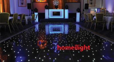 China Twinkling RGB LED Starlit Dance Floor , Black White DJ LED Dance Floor for Wedding for sale