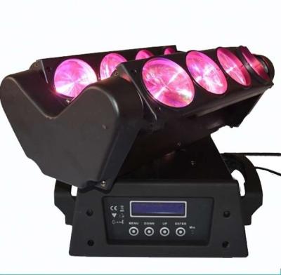 China Portable Stage Effect Light Moving Head LED Stage Lights RGBW 4In1 8 Eyes Spiderlight for sale