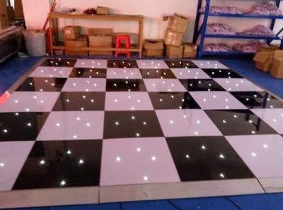 China Hotest LED Starlit Dance Floor With Black and White For Wedding for sale