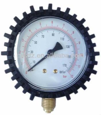 China Y63AP-12bar standard pressure gauge with rubber cover 2.0