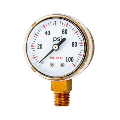 China 63mm acetylene pressure gauge in snap on plastic window 2.5