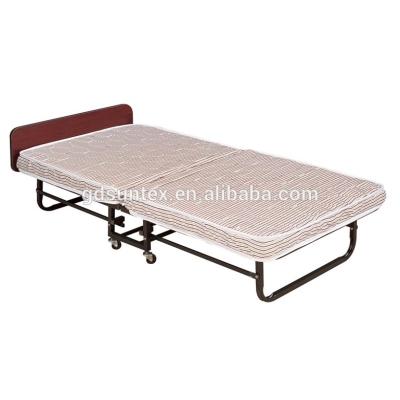 China Folding And Roll Away Hotel Add Bed Metal Folding Bed With Wooden Slats for sale