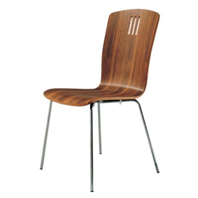 China Restaurant Chair Factory Straight Stackable Bent Plywood Canteen Dining Chair for sale