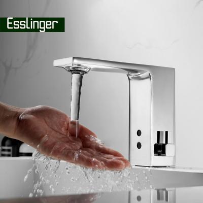 China Free Sense Faucets Digital Display Temperature Sensing Basin Faucet Infrared Touch Water Faucet Sensor Automatic Water Faucet Mixer for sale